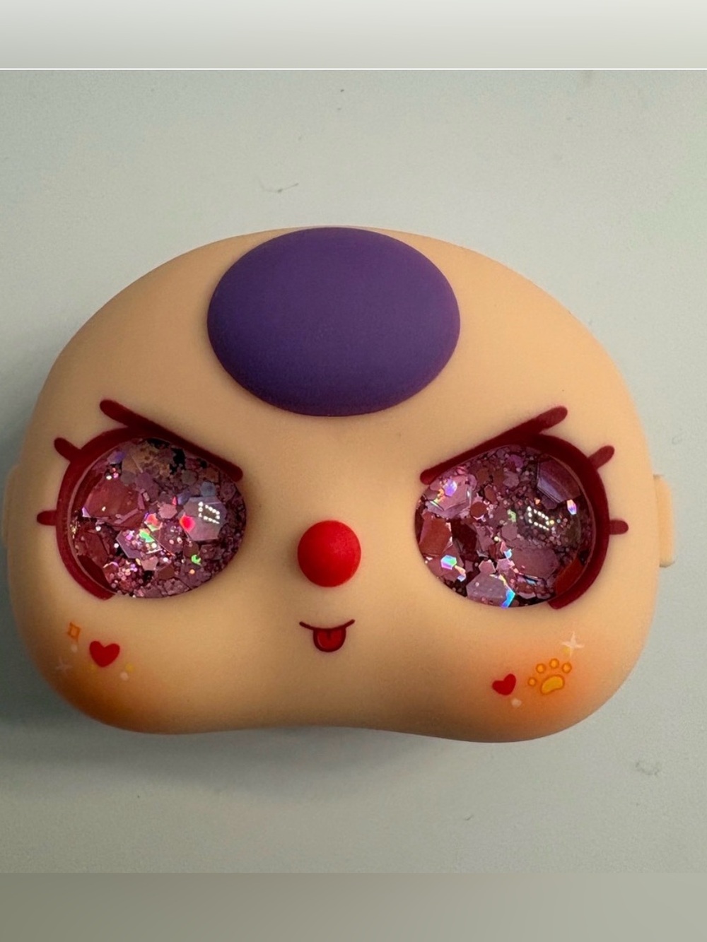 Baby Three 80% face plate with glittery eyes!